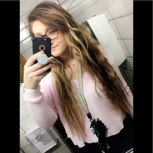 Victoria’s Secret Pink baby pink V neck top